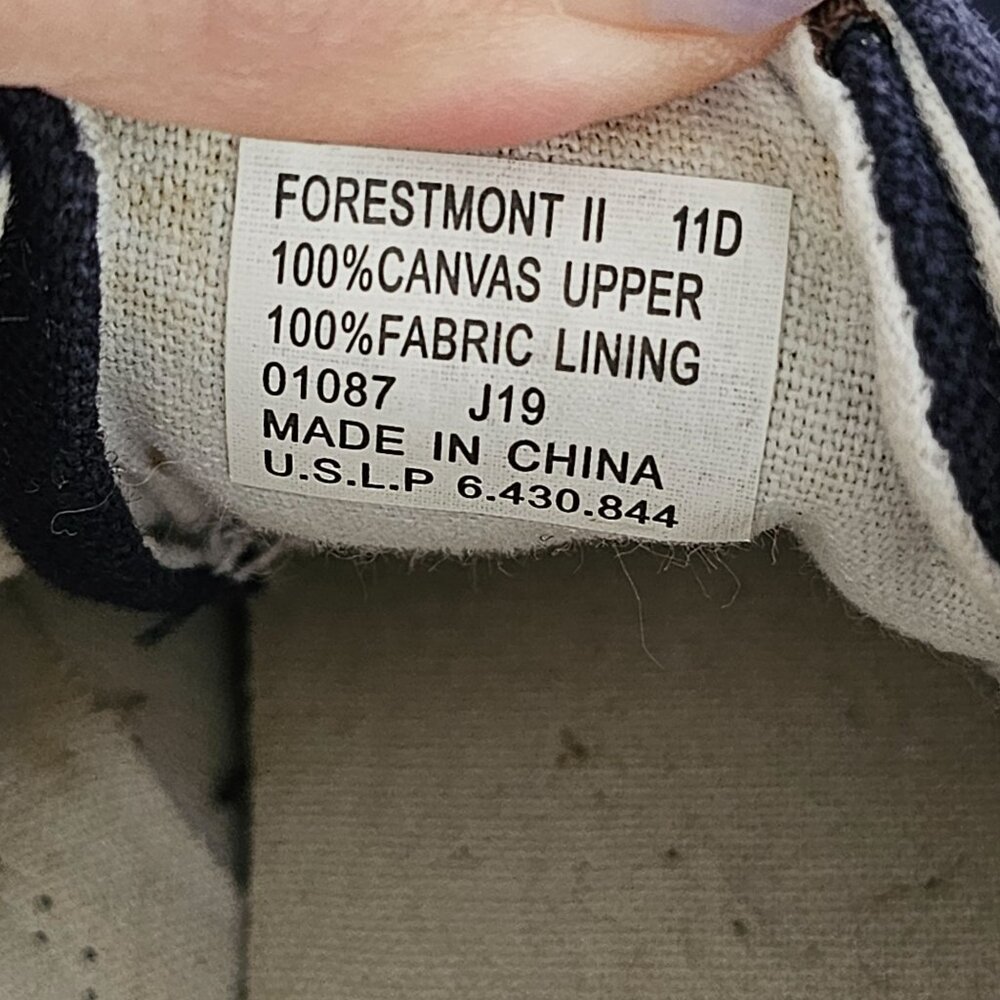 Polo Ralph Lauren Mens‎ Navy Canvas Sneakers Size 11《779》S - Picture 9 of 10